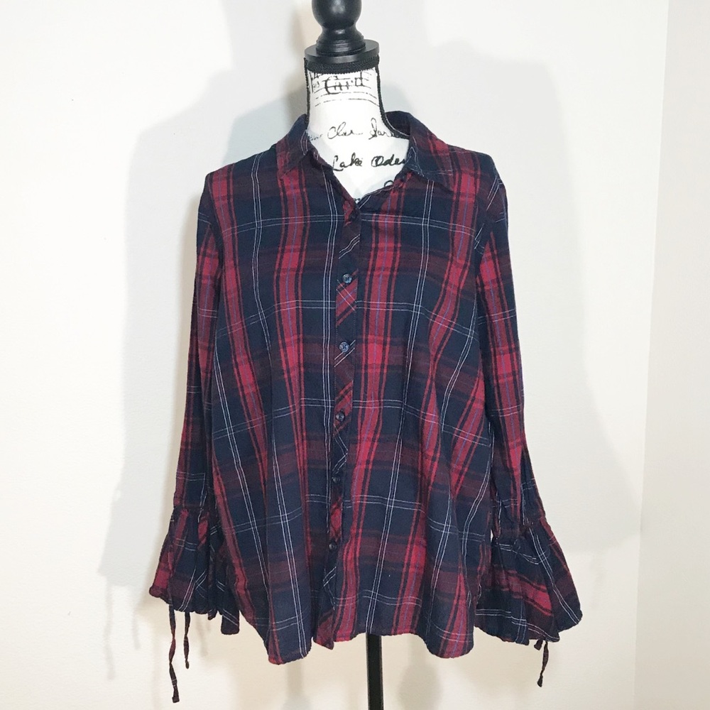 Time and Tru Flannel Long Sleeve Shirt Size XL